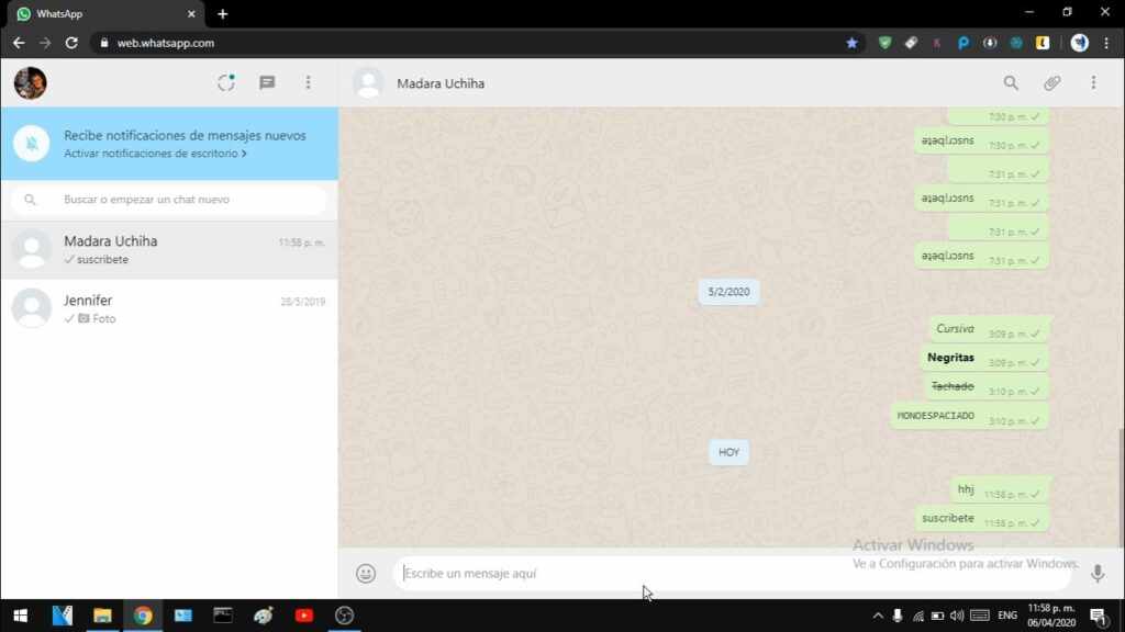 tutorial 2 como usar WhatsApp web desde el navegador