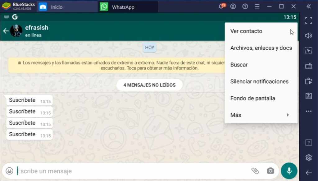 tutorial final, WhatsApp instalado con éxito en Windows